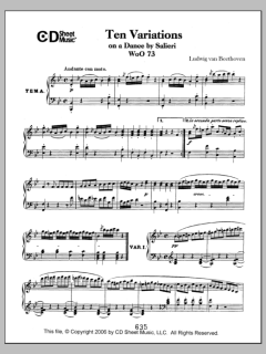 Variations (10) On A Duet By Salieri, Woo 73 von Ludwig van Beethoven (Download) 