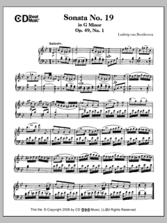 Sonata No. 19 In G Minor, Op. 49, No. 1 von Ludwig van Beethoven (Download) 