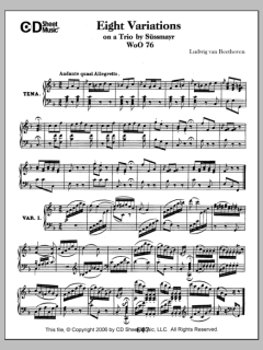 Variations (8) On A Trio By Sussmayr, Woo 76 von Ludwig van Beethoven (Download) 