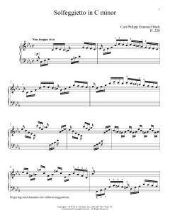 Solfeggietto (ed. Richard Walters) von Carl Philipp Emanuel Bach (Download) 