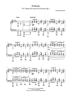 Prelude (No.2 from Morceaux de Fantasie, Op.3) von Sergei Rachmaninov (Download) 
