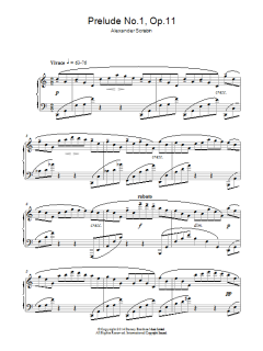 Prelude No.1, Op.11 von Alexander Scriabin (Download) 