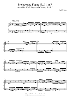 Prelude and Fugue No. 11 In F Major von Johann Sebastian Bach (Download) 