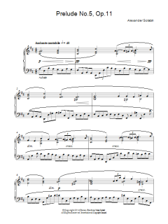 Prelude No. 5, Op. 11 von Alexander Scriabin (Download) 