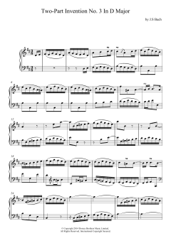 Two-Part Invention No. 3 In D Major (Download) 