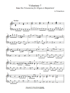 Voluntary 7 In D Minor From 10 Voluntaries For Harpsichord von William Boyce (Download) 