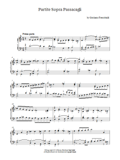 Partite Sopra Passacagli von Girolamo Frescobaldi (Download) 
