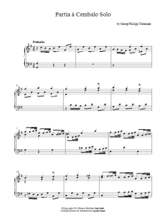Partia A Cembalo Solo von Georg Philipp Telemann (Download) 