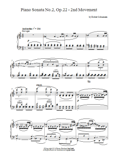 Piano Sonata No. 2, Op. 22 - 2nd Movement von Robert Schumann (Download) 