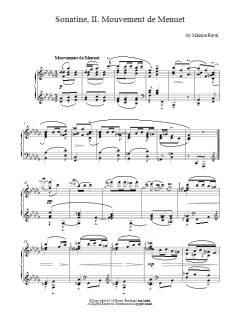 Sonatine, 2nd Movement von Maurice Ravel (Download) 