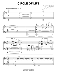 Circle Of Life von Elton John (Download) 