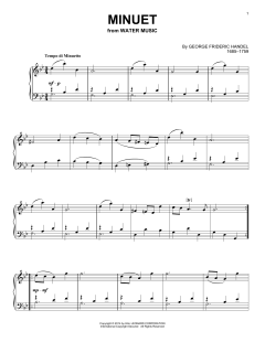 Minuet von George Frideric Handel (Download) 
