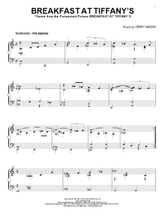 Breakfast At Tiffany's von Henry Mancini (Download) 