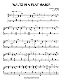 Waltz In A-Flat Major, Op. 39, No. 15 von Johannes Brahms (Download) 