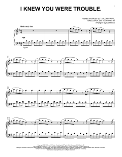 I Knew You Were Trouble. von Taylor Swift (Download) 