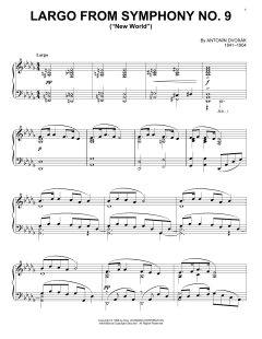 Largo From Symphony No. 9 von Antonín Dvorák (Download) 