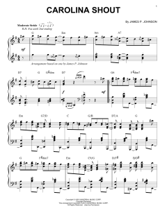 Carolina Shout [Stride version] von James P. Johnson (Download) 