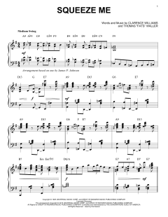 Squeeze Me [Stride version] von Thomas "Fats" Waller (Download) 