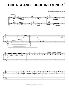 Toccata And Fugue In D Minor von Johann Sebastian Bach (Download) 