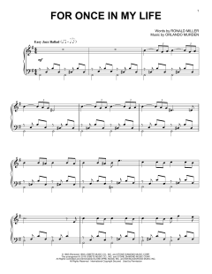 For Once In My Life [Jazz version] von Stevie Wonder (Download) 