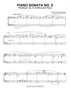 Piano Sonata No. 8, Op. 13 ("Pathetique"), 2nd Movement von Ludwig van Beethoven (Download) 
