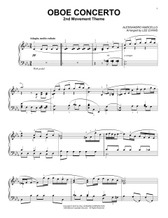 Oboe Concerto In C Minor, 2nd Movement von Alessandro Marcello (Download) 
