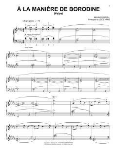 La Manire De Borodine (Valse) von Maurice Ravel (Download) 