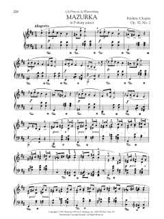 Mazurka in F-sharp minor, Op. 30, No. 2 (Download) 