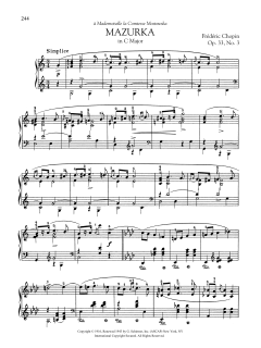 Mazurka in C Major, Op. 33, No. 3 (Download) 