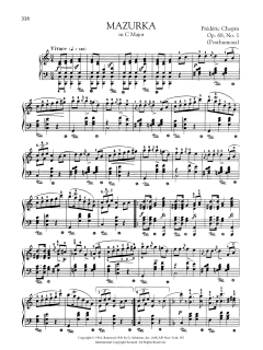 Mazurka in C Major, Op. 68, No. 1 (Download) 