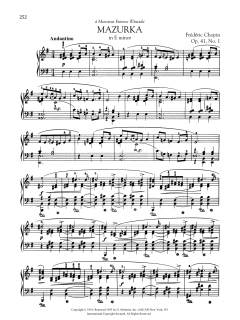 Mazurka in E minor, Op. 41, No. 1 (Download) 
