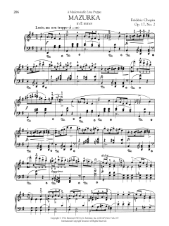 Mazurka in E minor, Op. 17, No. 2 (Download) 