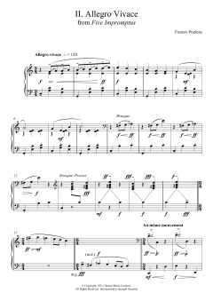 Allegro Vivace (From Five Impromptus) von Francis Poulenc (Download) 