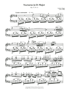 Nocturne in D Flat Major, Op.27 No.2 von Frédéric Chopin (Download) 
