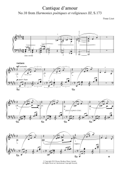 Harmonies Poétiques Et Réligieuses For Piano No.10: Cantique D'amour von Franz Liszt (Download) 