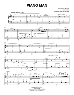 Piano Man [Classical version] von Billy Joel (Download) 