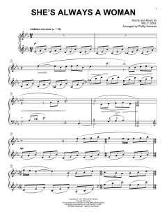 She's Always A Woman [Classical version] von Billy Joel (Download) 