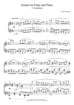 Sonata For Flute, 2nd Movement 'Cantilena: Assez Lent' von Francis Poulenc (Download) 