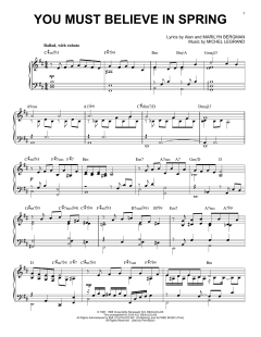 You Must Believe In Spring [Jazz version] von Alan Bergman (Download) 