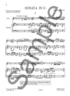 Sonata In G Major For Oboe And Piano von Giovanni Boni im Alle Noten Shop kaufen
