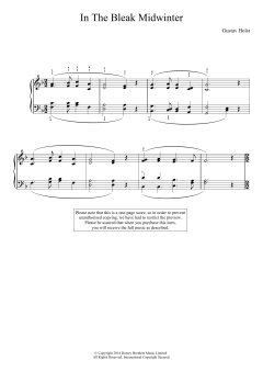 In The Bleak Midwinter von Gustav Holst (Download) 