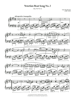 Venetian Boat Song No.2 von Felix Mendelssohn (Download) 