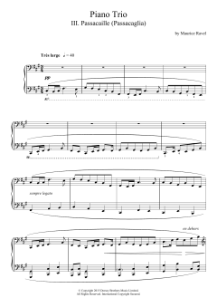 Piano Trio - III. Passacaille von Maurice Ravel (Download) 