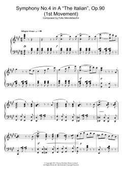 Symphony No.4 'The Italian' von Felix Mendelssohn (Download) 