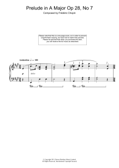 Prelude In A Major, Op.28, No.7 (Download) 