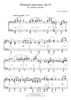 Moments musicaux Op.16, No.3 Andante cantabile von Sergei Rachmaninoff (Download) 
