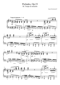 Preludes Op.23, No.3 Tempo di minuetto von Sergei Rachmaninoff (Download) 