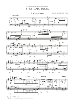 Six Postcard Pieces von David Lumsdaine (Download) 