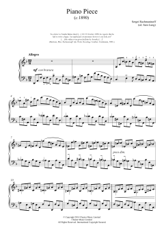 Piano Piece in D minor von Sergei Rachmaninoff (Download) 
