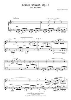 Etudes-tableaux Op.33, No.8 Moderato von Sergei Rachmaninoff (Download) 
